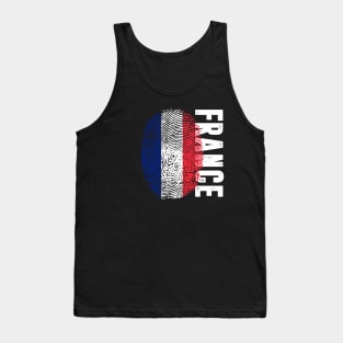 France Flag Fingerprint My Story DNA French Tank Top